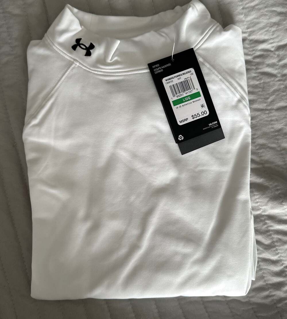 Under Armour Women's Authentics ColdGear Mock - White - Brand New with Tags - Picture 4 of 7